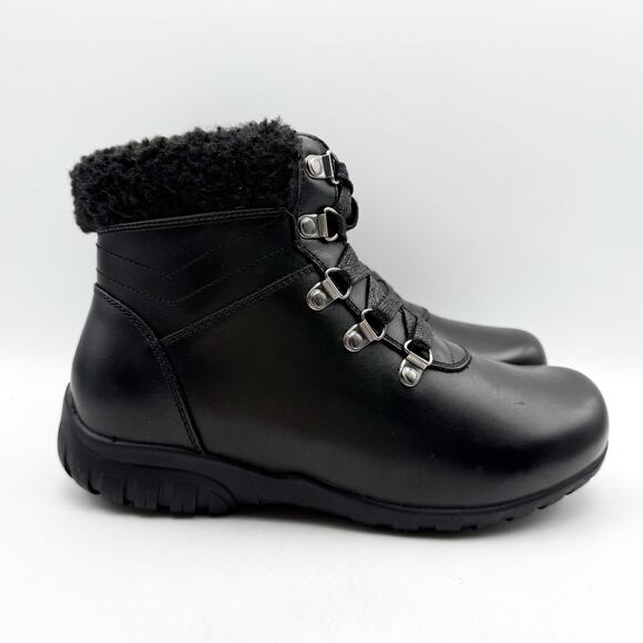 Propét Womens Dasher Booties US 6.5 4E Extra WIDE EU 37 Black Leather NIB - Picture 4 of 13